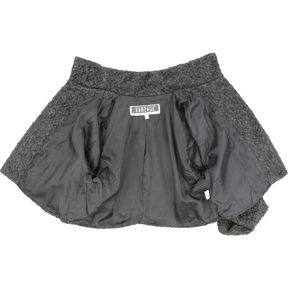 Vintage Rampage Outerwear Black Y2K Fuzzy Cropped Jacket - Picture 4 of 8